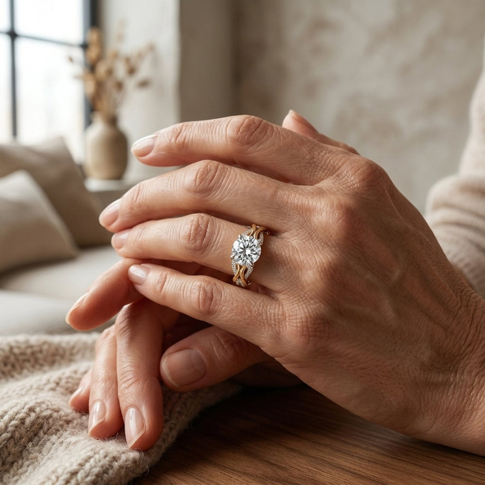 Two-Tone Solitaire Ring
