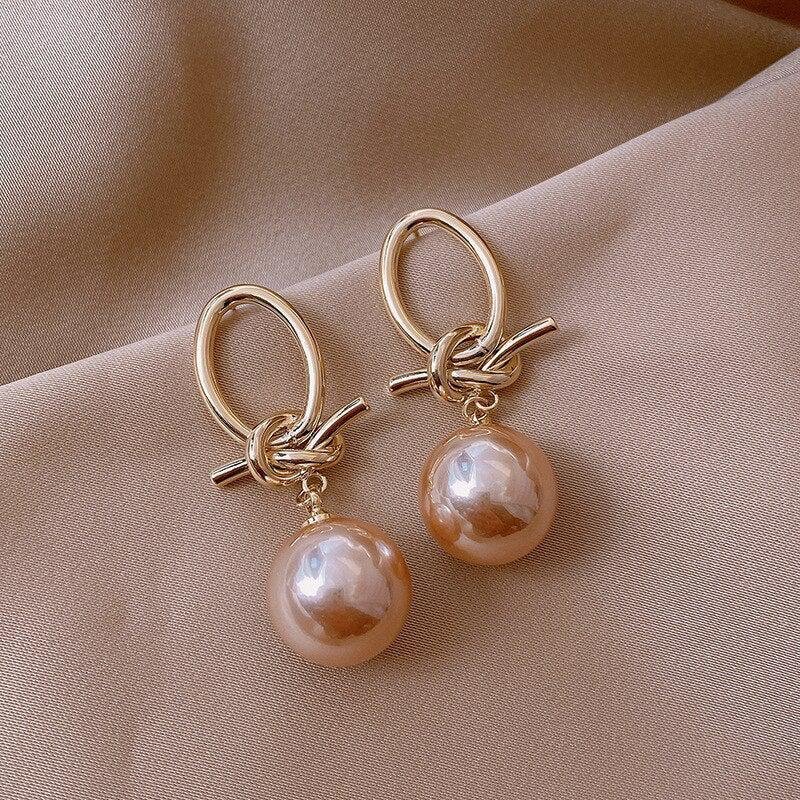 Toggle Clasp Pearl Drop Earrings