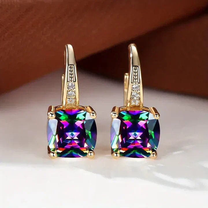 Cushion-Cut Cubic Zirconia Drop Earrings