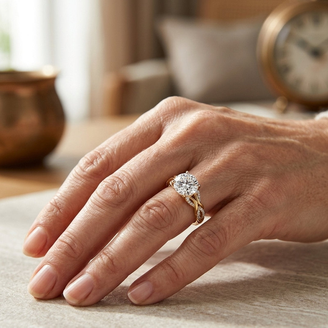 Two-Tone Solitaire Ring
