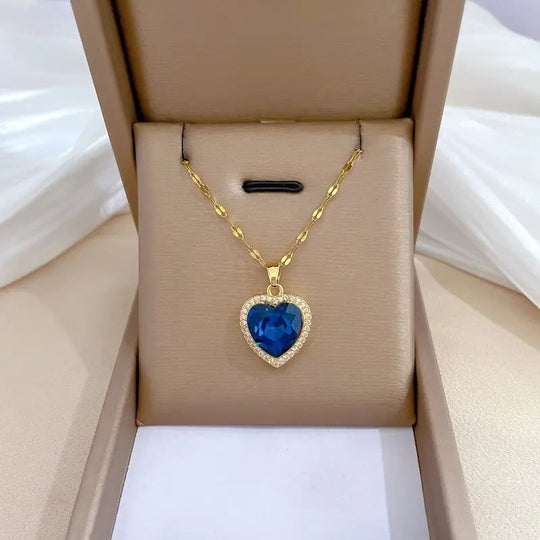 Gold-Plated Heart Pendant Necklace