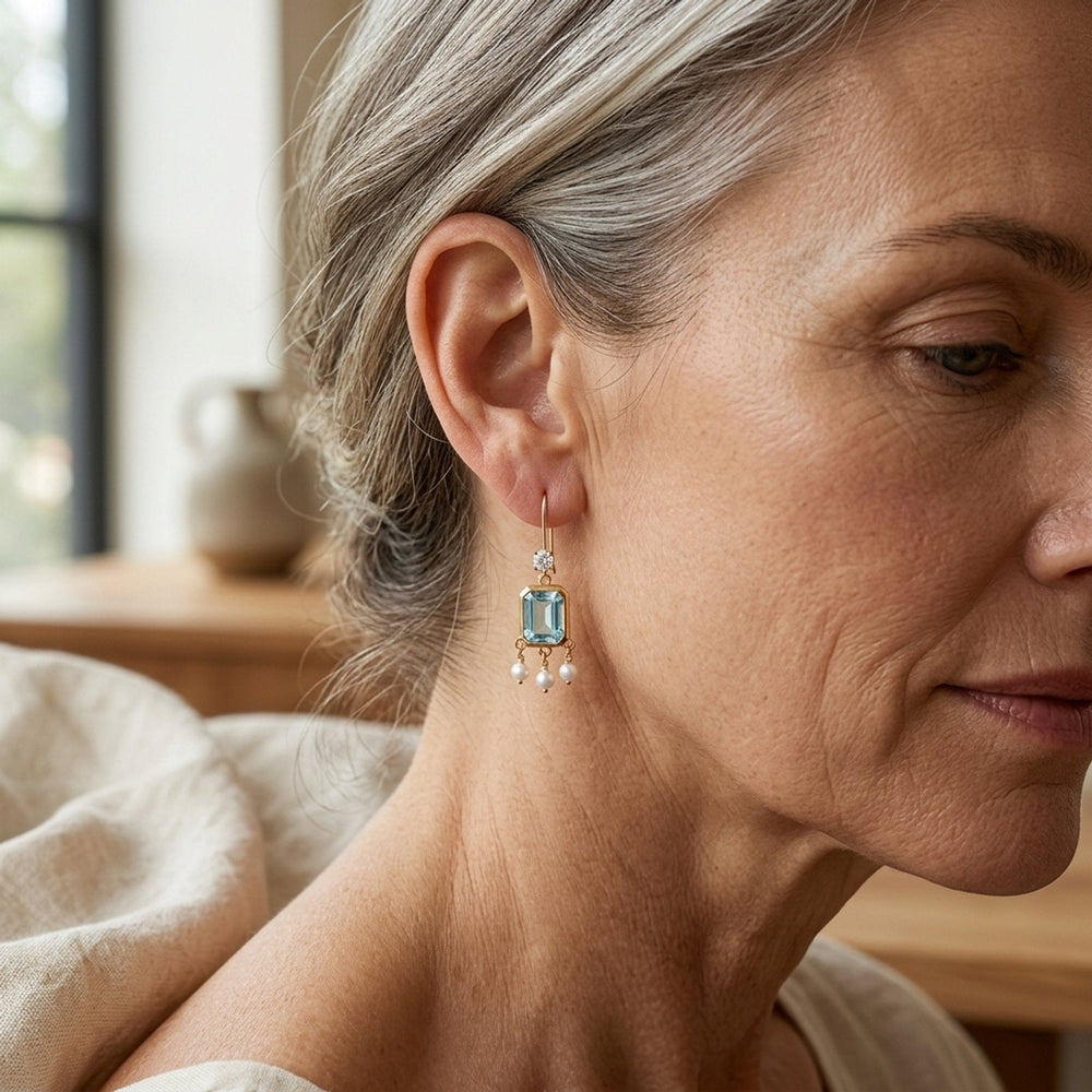 Drop Pearl Dangle Earrings