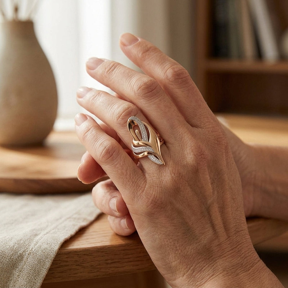 Pavé Two-Tone Statement Ring