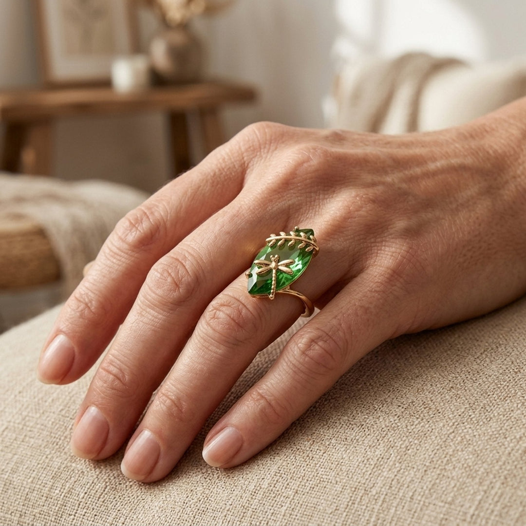 Dragonfly Statement Ring