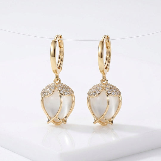 Teardrop Zirconia Drop Earrings