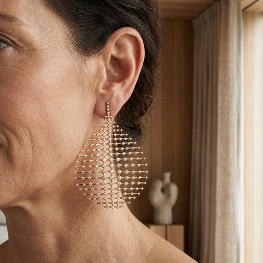 Sparkly Zirconia Drop Earrings