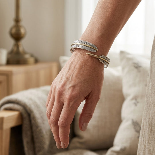 Sterling Silver Feather Cuff Bracelet