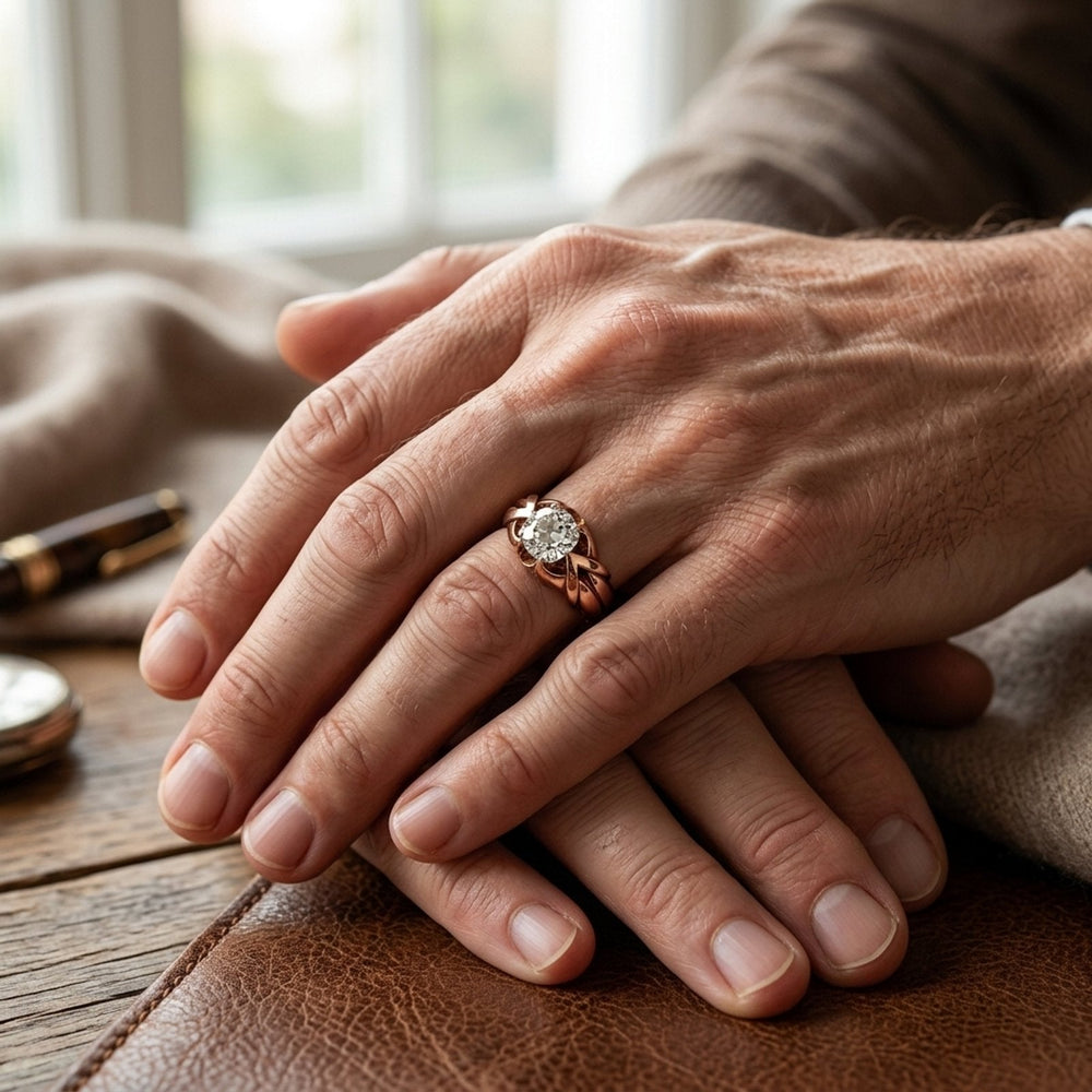 Gold Vintage Solitaire Ring