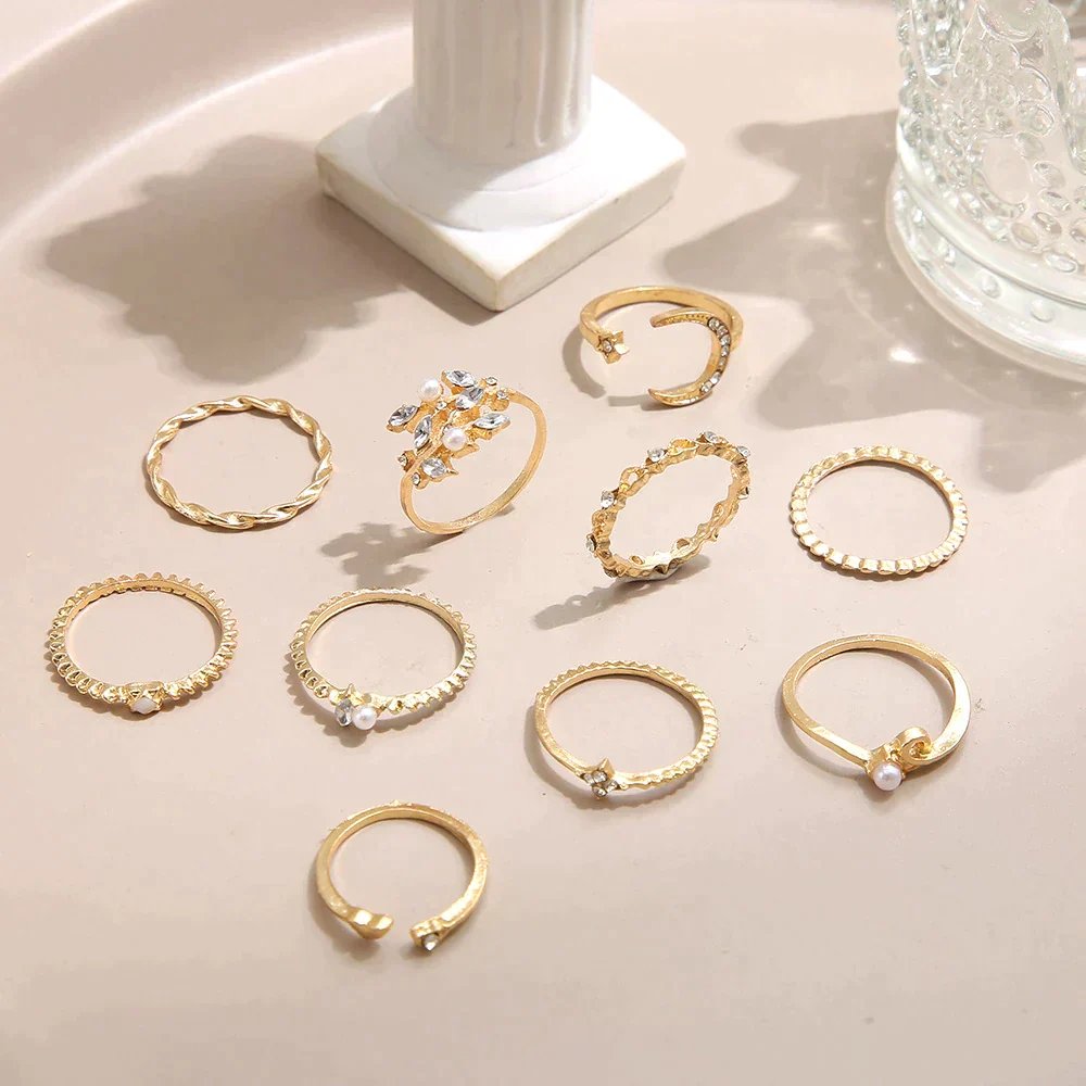 Gold Plated Stackable Ring Set