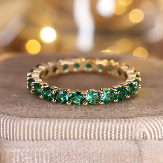 Prong-Set Gold Eternity Ring