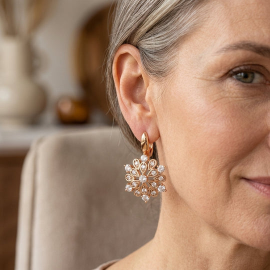 Flower Gold Earrings