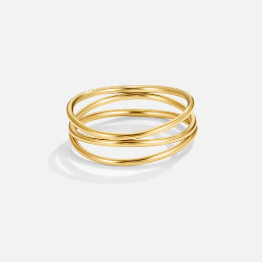 Gold-Plated Minimalist Wrap Ring