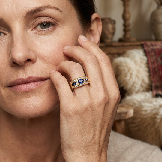 Milgrain Pavé Diamond Statement Ring