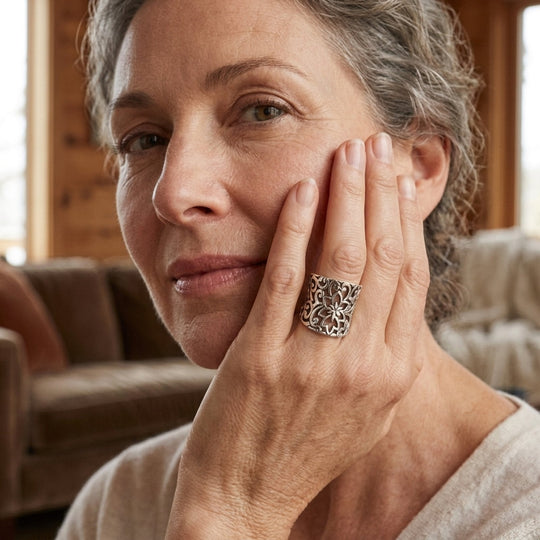 Openwork Sterling Silver Filigree Ring