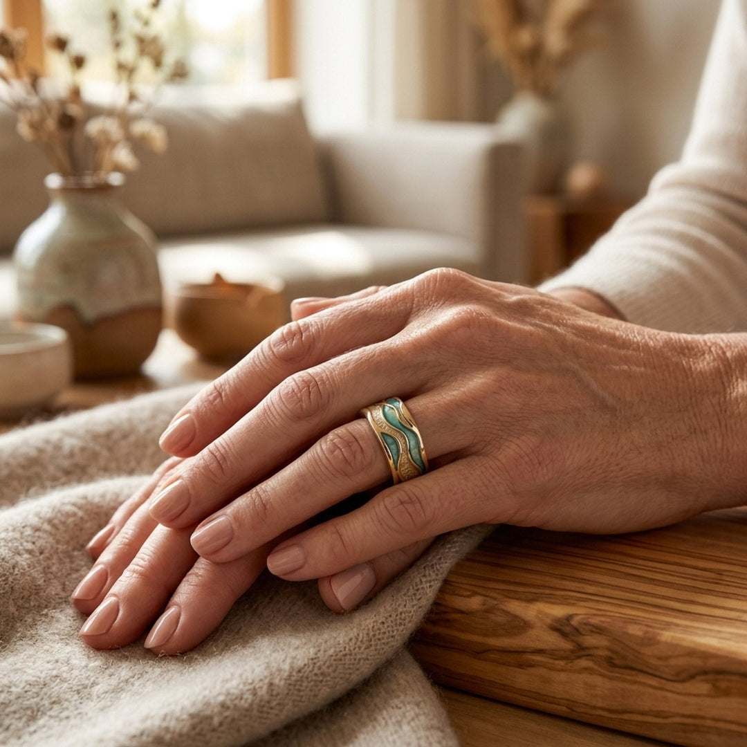 Sterling Silver Wave Pattern Ring