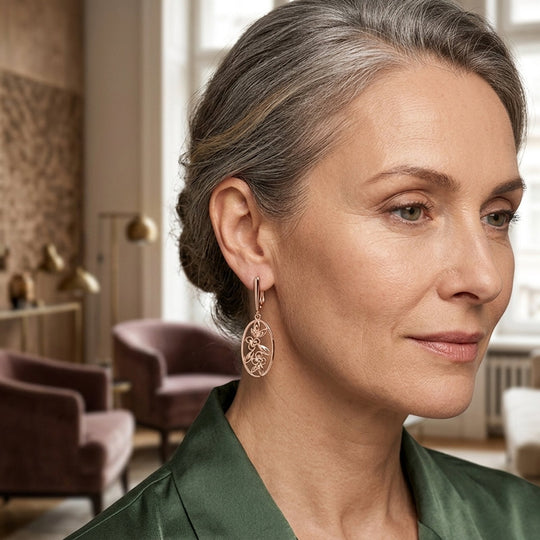 Gold Filigree Drop Earrings