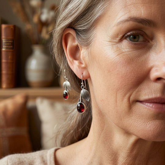 Sterling Silver Leaf Drop Earrings