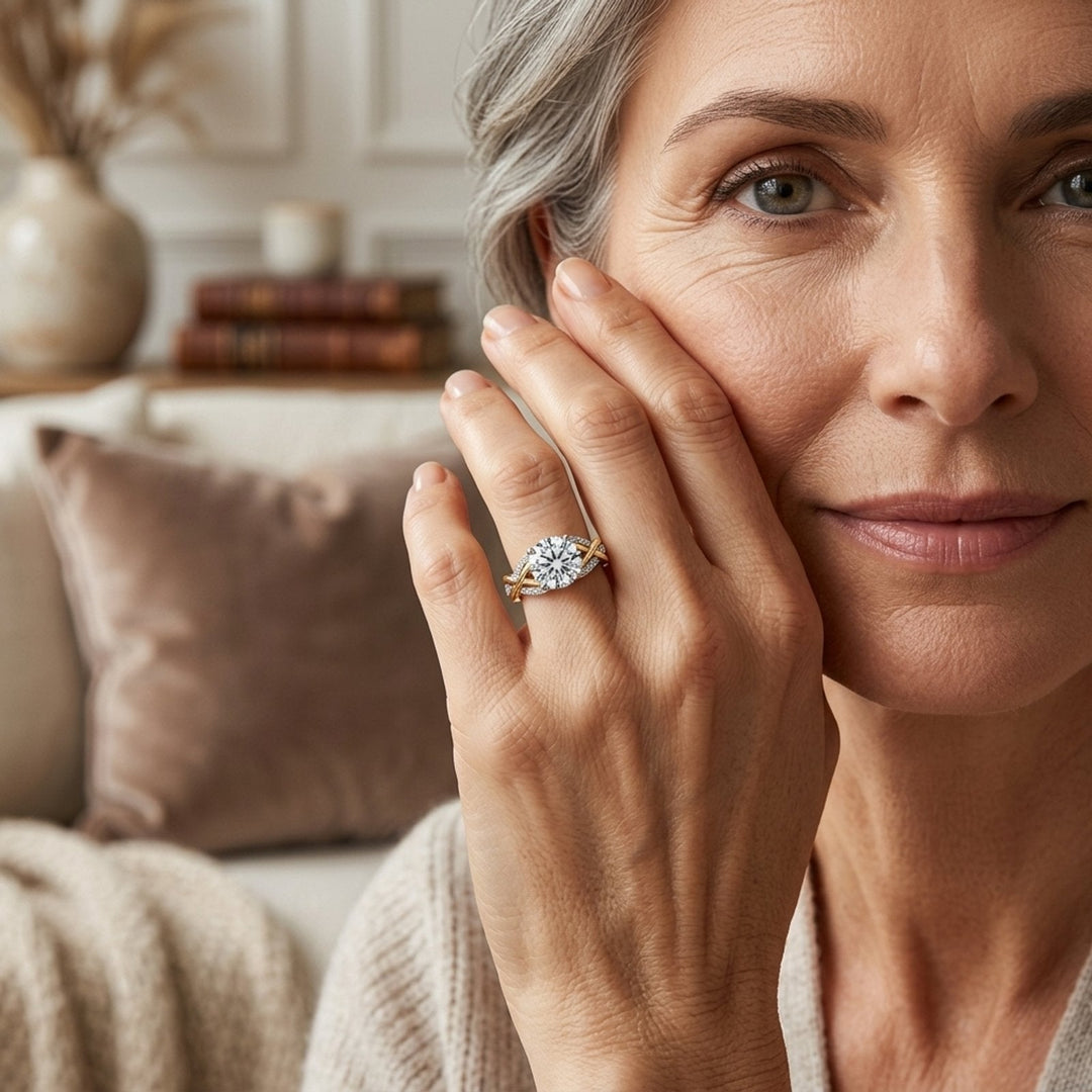 Two-Tone Solitaire Ring