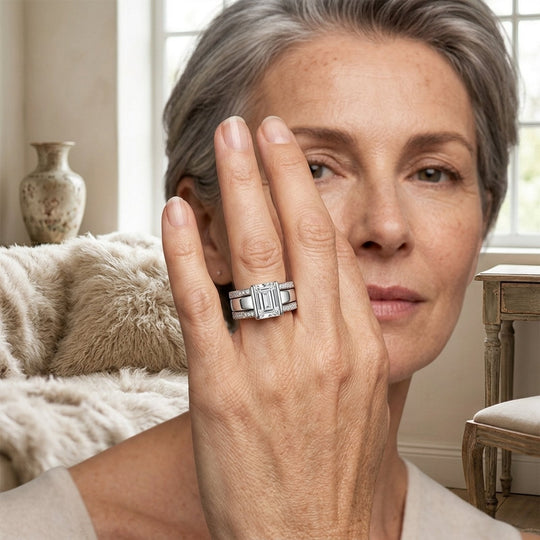 Sterling Silver Bezel-Set Cubic Zirconia Ring