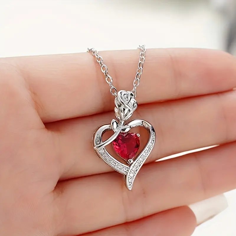 Silver Heart Pendant Necklace