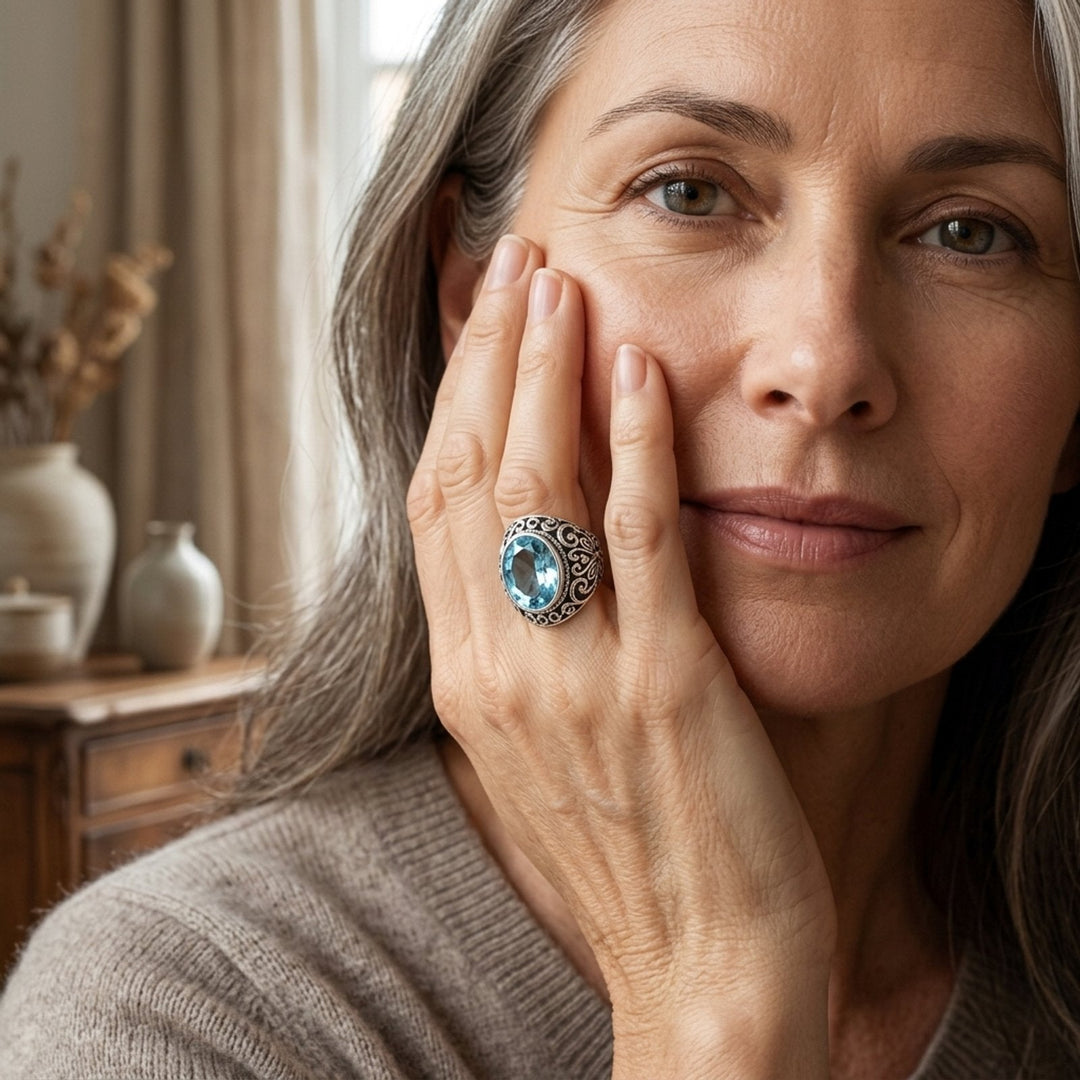 Ornate Sterling Silver Statement Ring
