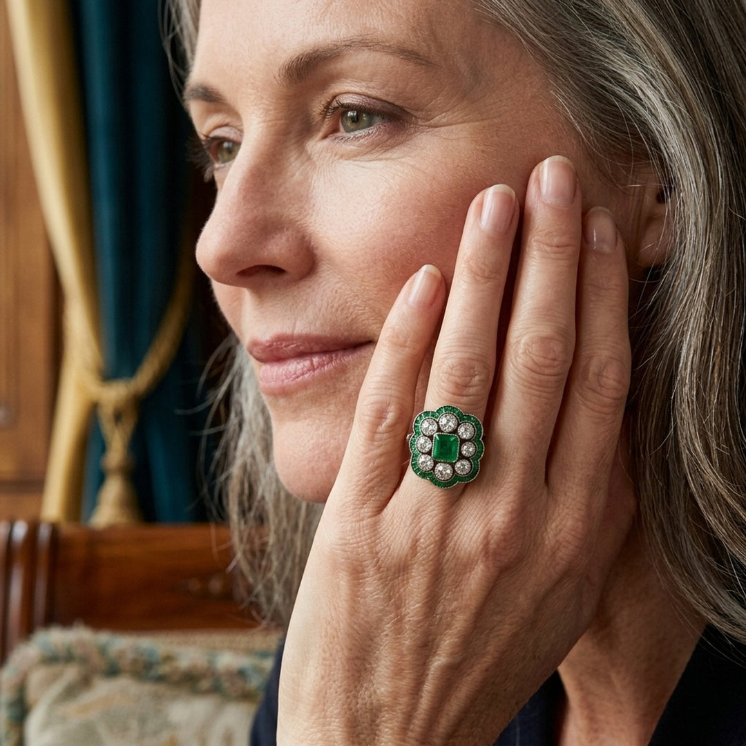 Vintage Art Deco Emerald Ring