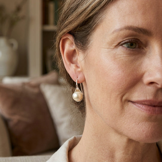 Sterling Silver Freshwater Pearl Drop Earrings