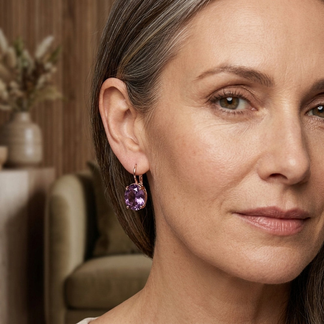 Prong-Set Oval Cut Stud Earrings
