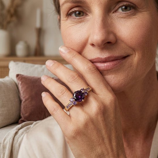 Gold Plated Multi-Stone Ring