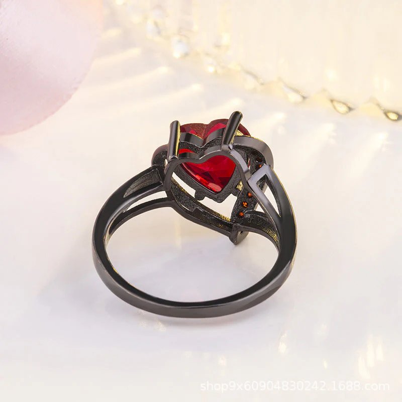 Heart-Shaped Sterling Silver Ring