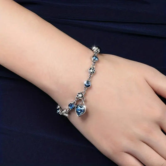Heart Charm Link Bracelet