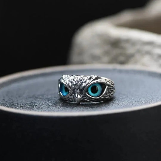Sterling Silver Owl Statement Ring