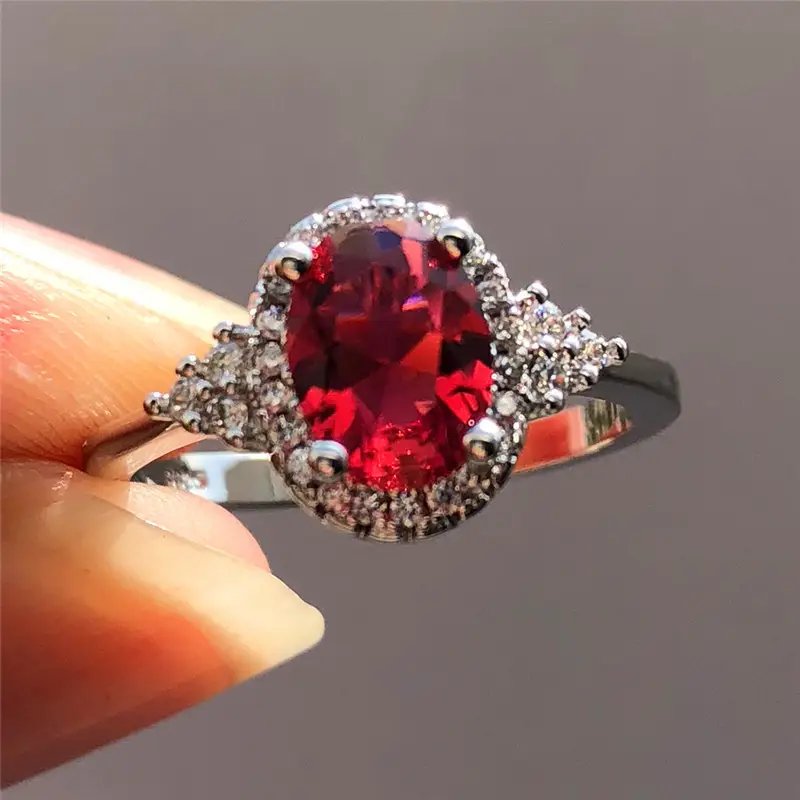 Sterling Silver Halo Engagement Ring