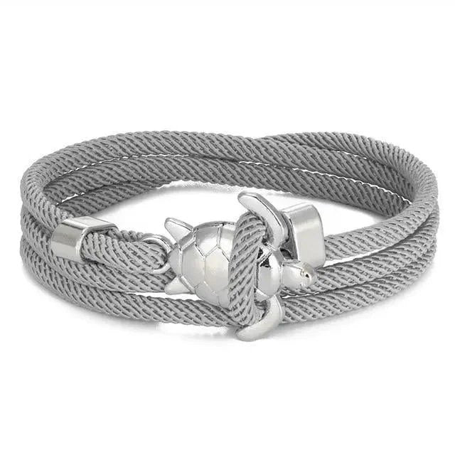 Braided Rope Anchor Clasp Bracelet