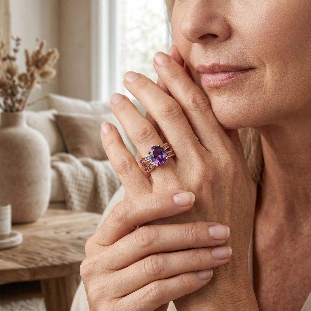 Multi-Stone Split Band Cocktail Ring