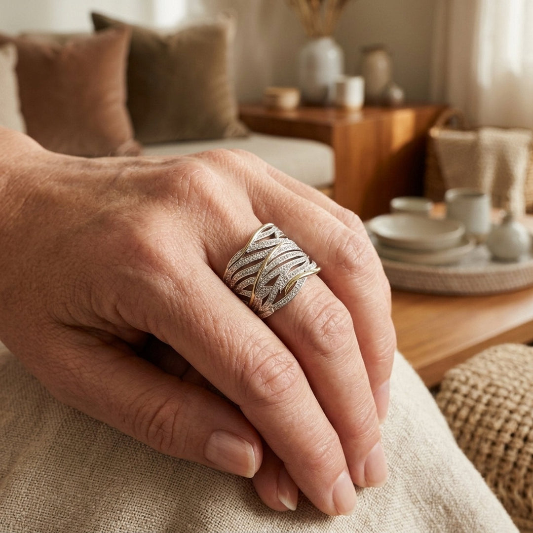 Multi-Band Woven Sterling Silver Ring