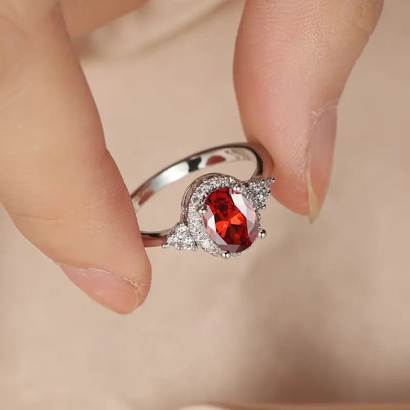 Sterling Silver Halo Engagement Ring