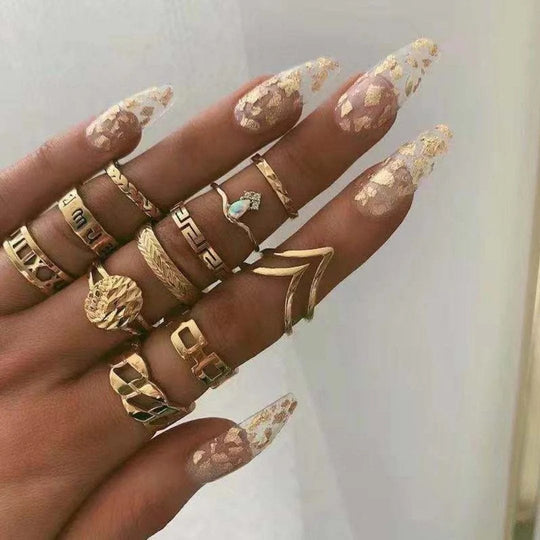 Gold-Plated Celestial Ring Set