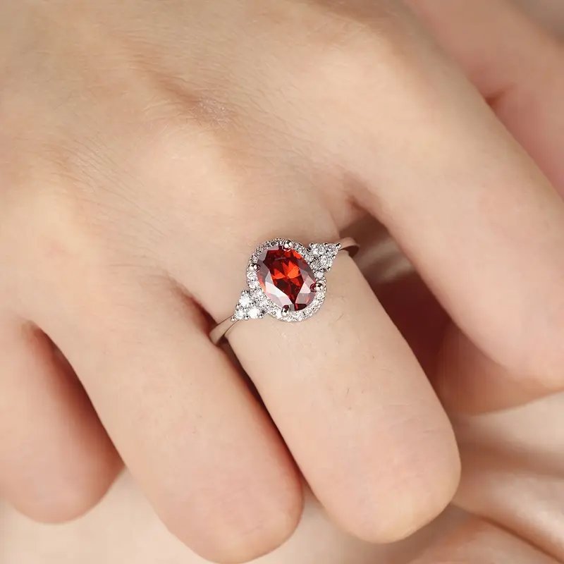 Sterling Silver Halo Engagement Ring