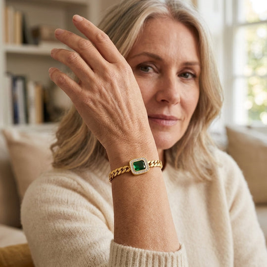 Cuban Chain Emerald Bracelet