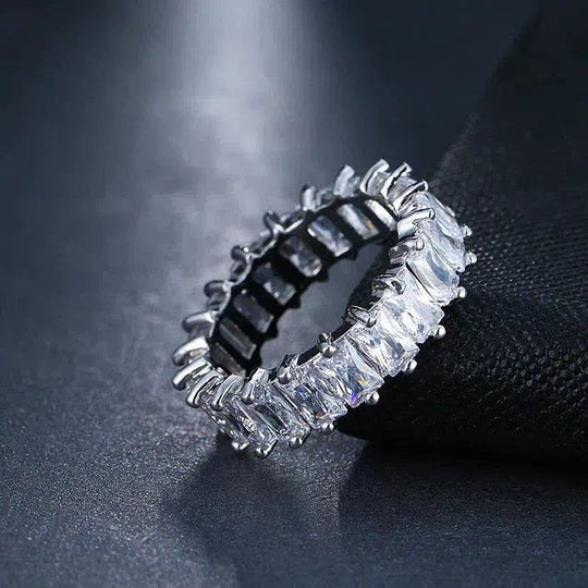 Prong-Set Cubic Zirconia Eternity Ring
