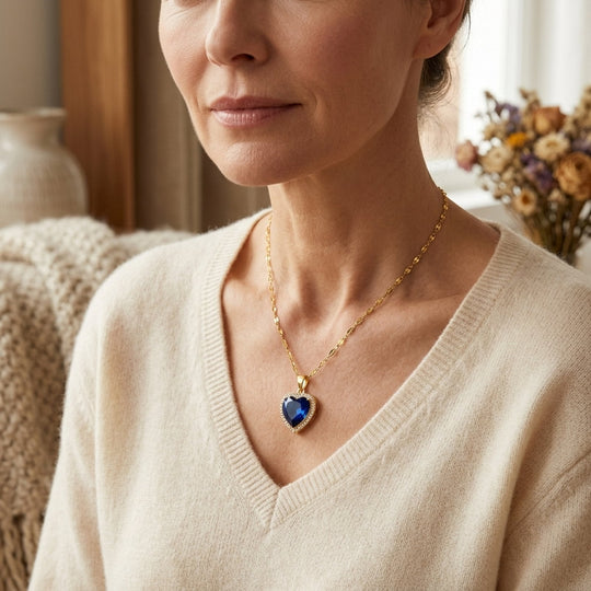 Gold-Plated Heart Pendant Necklace