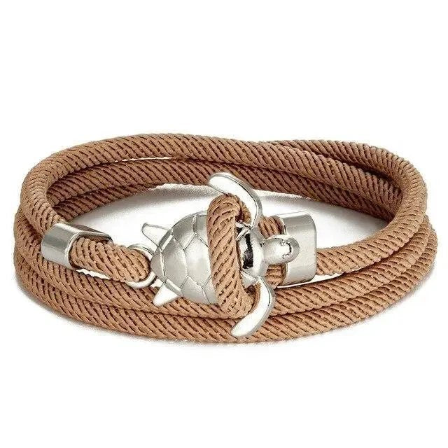 Braided Rope Anchor Clasp Bracelet